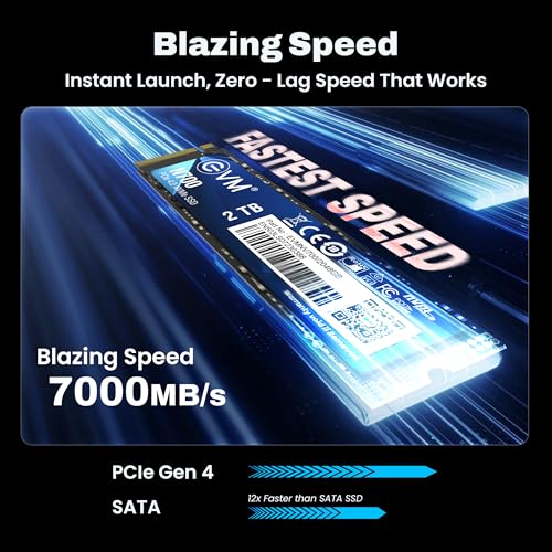 EVM N700 2TB NVMe M.2 SSD 2280 | PCIe Gen 4x4 Internal SSD | Up to 7000MB/s Read | Graphene Cooling Gaming Laptop Storage | 5 Year Warranty (EVMNV700/2TB) - Image 2
