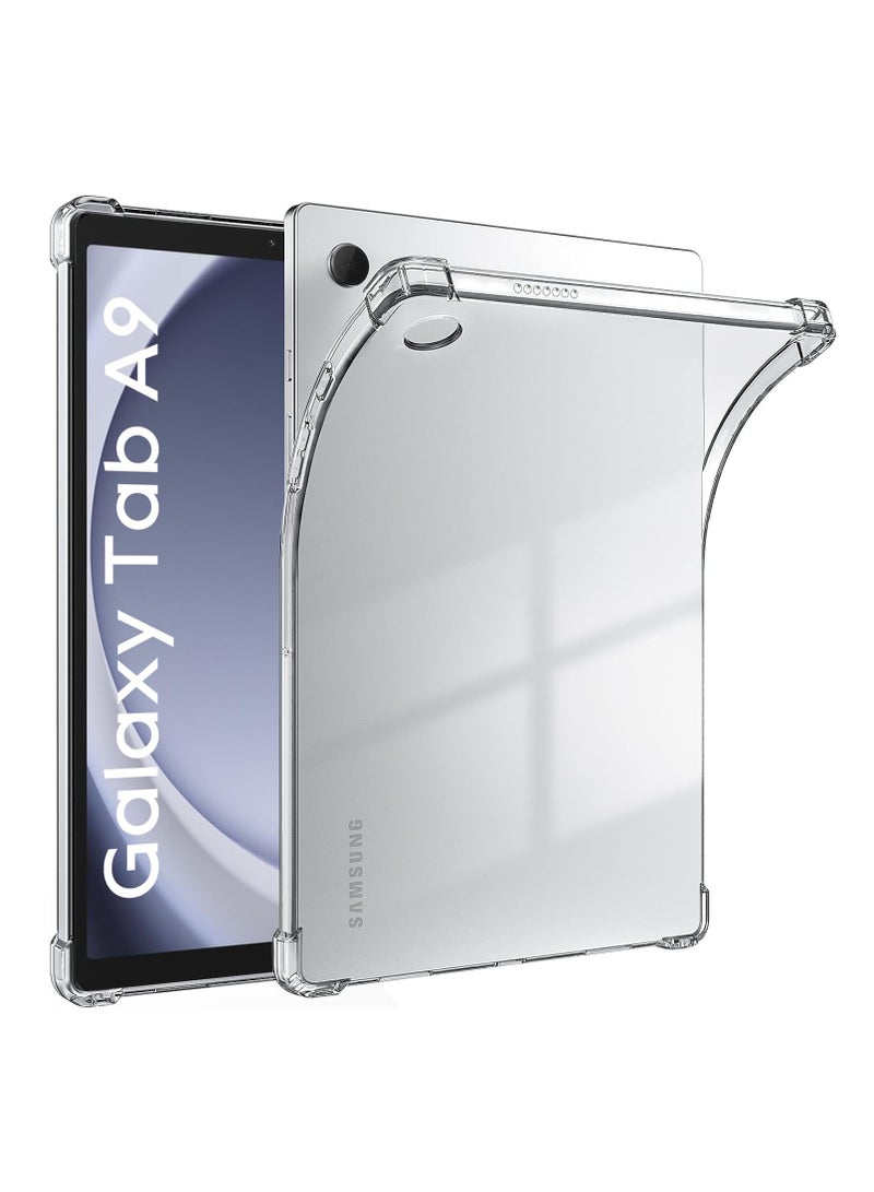 DUSALA T Tersely Clear Case Cover for Samsung Galaxy Tab A9 8.7 inch(SM-X110, SM-X115), Air Hybrid Slim Fit Shockproof Crystal TPU Protective Case Cover for Samsung Galaxy Tab A9 2023 - Image 1
