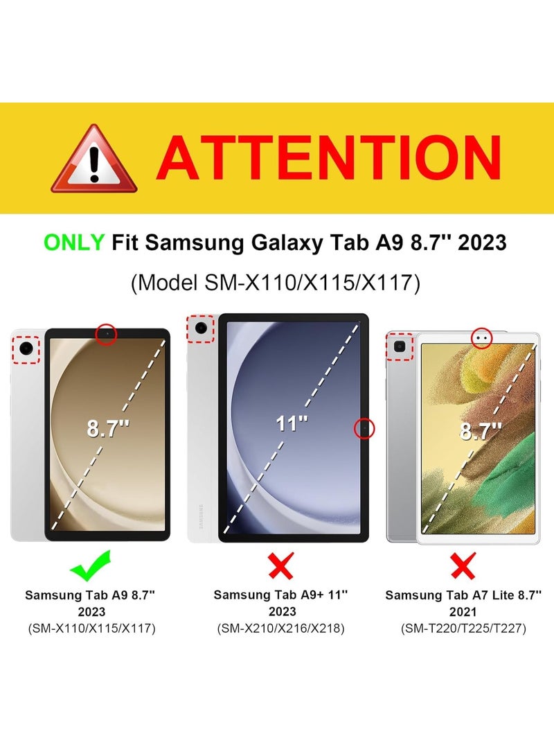 DUSALA T Tersely Clear Case Cover for Samsung Galaxy Tab A9 8.7 inch(SM-X110, SM-X115), Air Hybrid Slim Fit Shockproof Crystal TPU Protective Case Cover for Samsung Galaxy Tab A9 2023 - Image 2