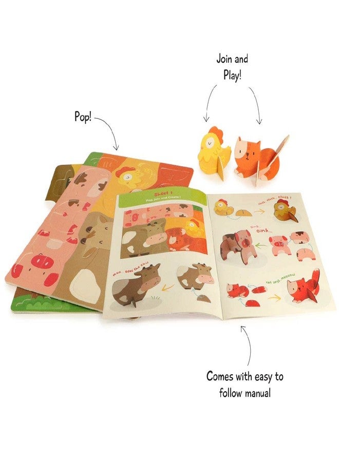 shumee DIY 3D Activity Box - Farm Themed (6 Years+) | Multicolor | All-in-one Kit | Safe for Children | Pretend Play | Eco Friendly | Handcrafted in India - Image 4