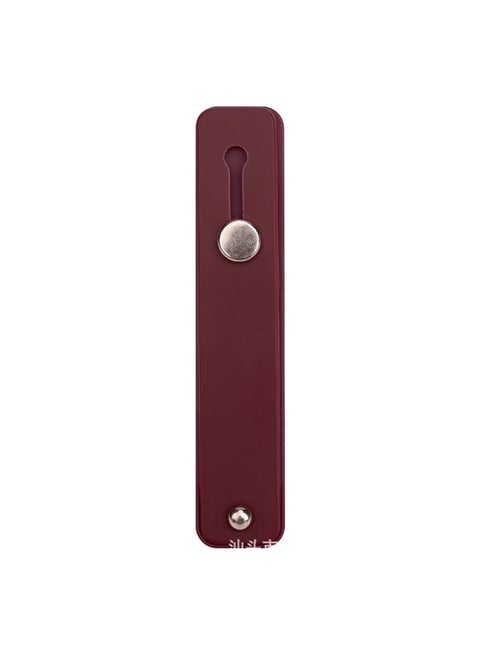 Silicone Mobile Phone Ring Bracket Solid Color Push-pull Mobile Phone Back Sticker Silicone Push-pull Live Lazy Stand-Color:Deep Red-Style:K167 Bare Metal