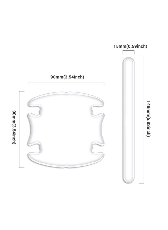 14 قطعة من واقيات أبواب السيارة، ملصقات حماية مصد الصدمات الخلفية المضادة للتصادم، ملصقات حماية عالمية مضادة للخدش مناسبة لمعظم مقابض السيارات - Image 2