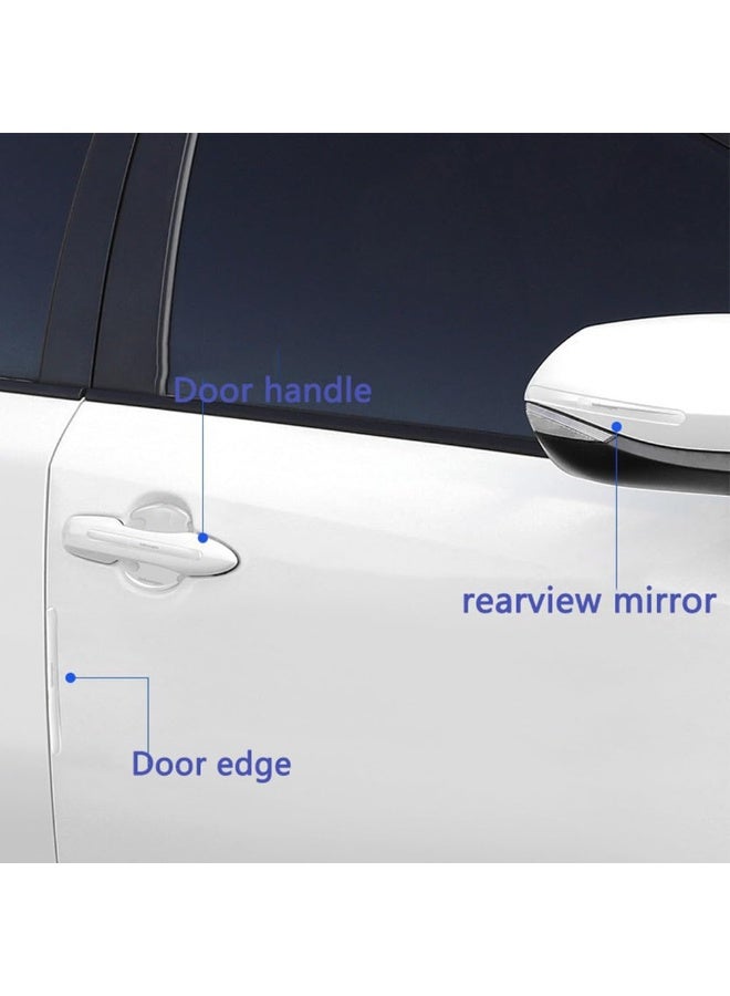 14 قطعة من واقيات أبواب السيارة، ملصقات حماية مصد الصدمات الخلفية المضادة للتصادم، ملصقات حماية عالمية مضادة للخدش مناسبة لمعظم مقابض السيارات - Image 4