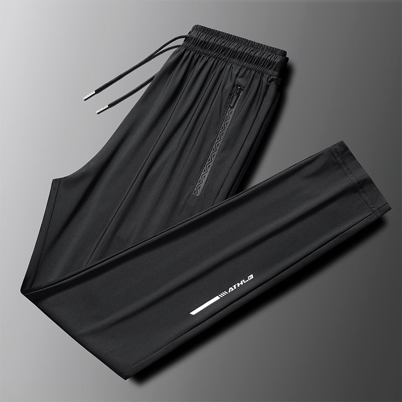 [ Stall Ready Stock] Real Ice Silk Deep Inventory High-End Ice Silk Pants Men'S Summer Thin Style - Image 4