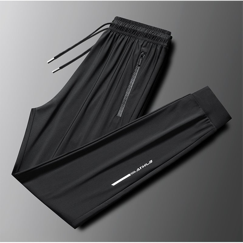 [ Stall Ready Stock] Real Ice Silk Deep Inventory High-End Ice Silk Pants Men'S Summer Thin Style - Image 5