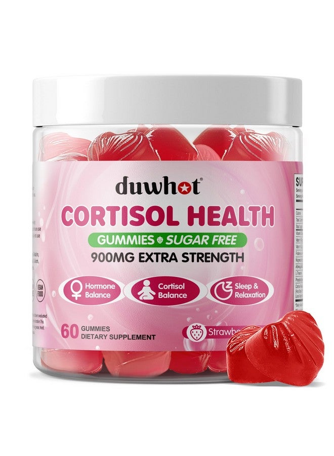 duwhot duwhot Cortisol Gummies, 15 in 1 Lower Cortisol Supplements for Women, w. Ashwagandha, Magnesium, Phosphatidylserine, Folate for Hormone Balance, Mood, Focus, Sleep Support, Sugar Free, Vegan, 60  - Image 1