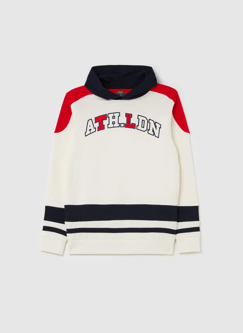او في اس Sweatshirt With Hood And ''Ath.Ldn'' Embroidery