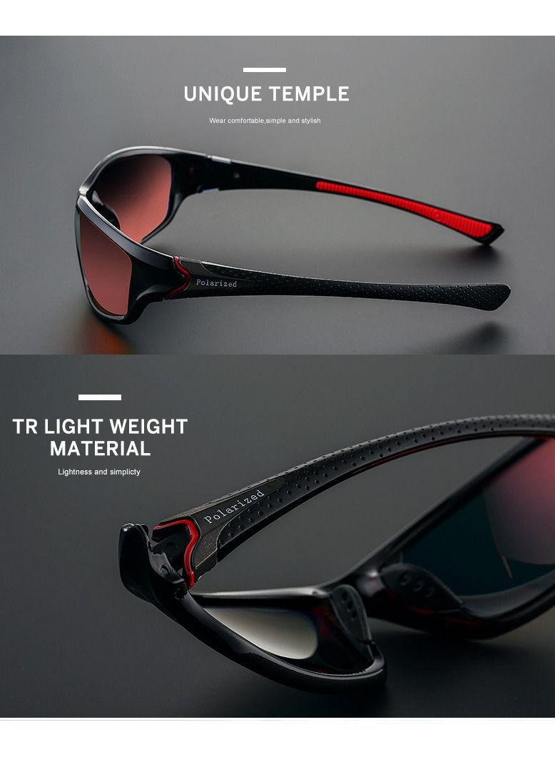 NIBEMINENT Men's Polarized UV Sunglasses Outdoor Sports Cycling Glasses for Walking Fishing  - Image 4