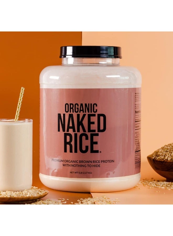 NAKED nutrition Naked Rice 1Lb - Organic Brown Rice Protein Powder - Vegan Protein Powder - 5Lb Bulk, Gmo Free, Gluten Free & Soy Free. Plant-Based Protein, No Artificial Ingredients - 15 Servings  - Image 4