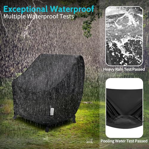 VARIETYFACE Outdoor Chair Covers Waterproof UV Resistant Universal Fit 33x34x31 inches Heavy Duty Oxford Fabric for Patio Furniture Chairs, Rocking Chairs, Black - Image 4