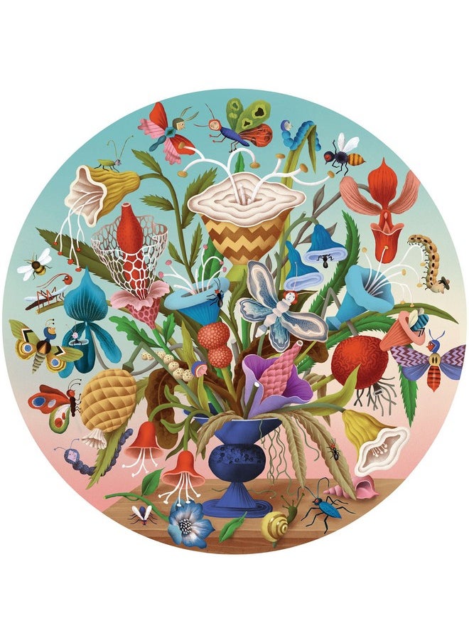 eeboo Puzzle Round Crazy Bug Bouquet 500 Pieces  - Image 3
