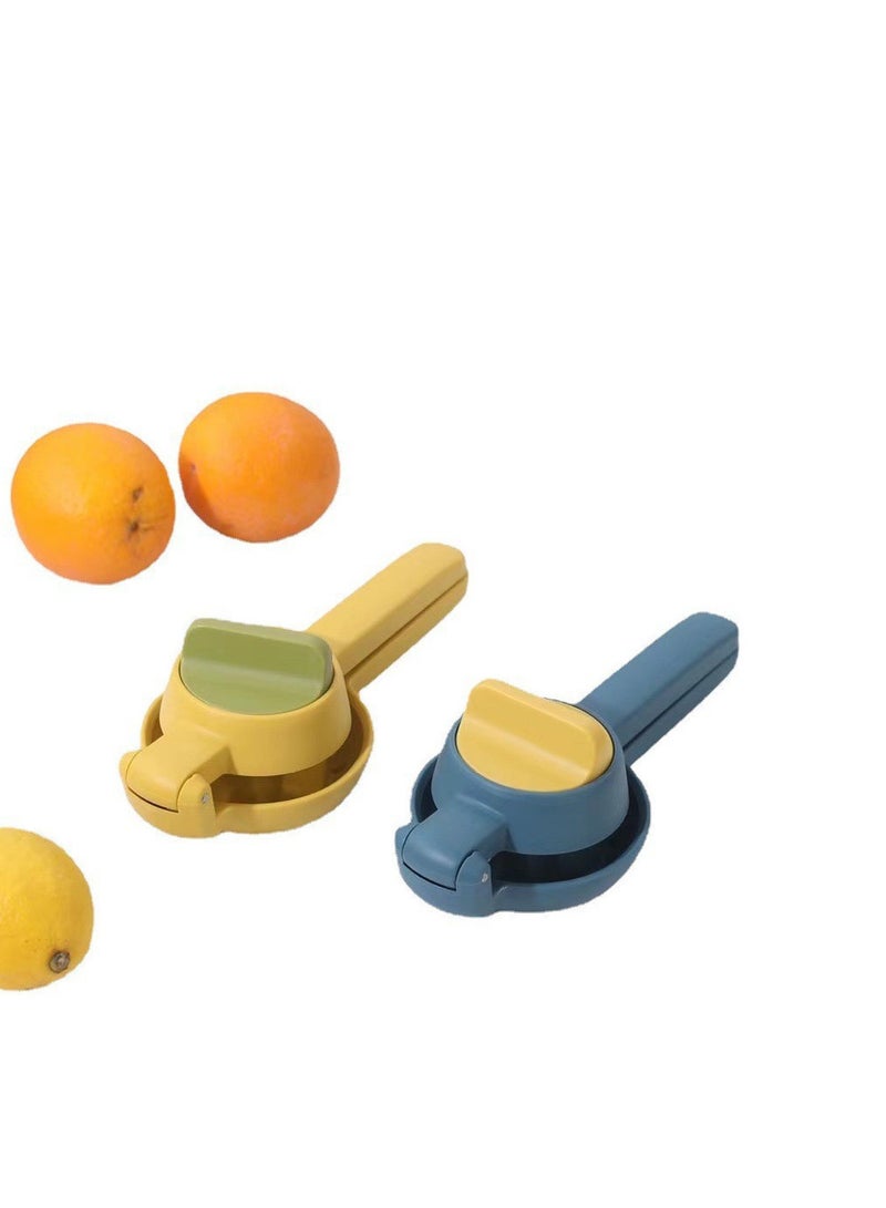 Professional Hand Juicer Kitchen Tool Extractor Lemon Squeezer Yellow/Blue Randomly Assorted  - Image 1