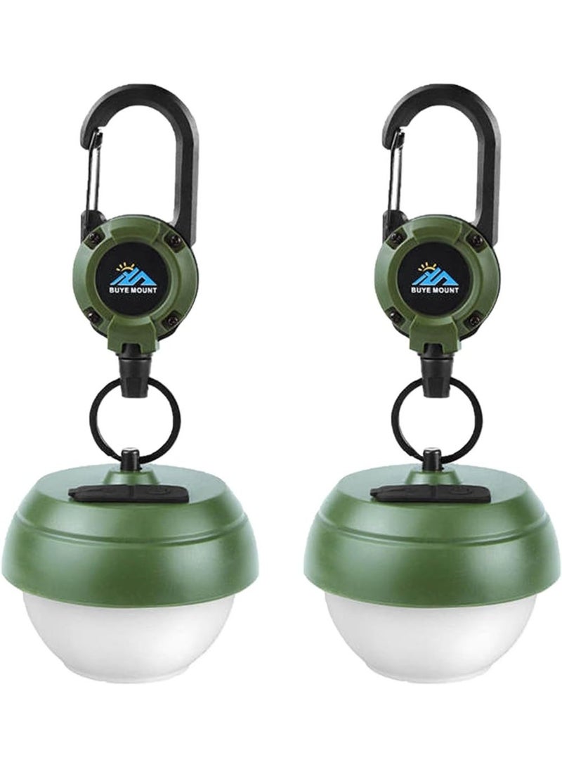 QLIGHT (2Pack) Camping Lantern Rechargeable Outdoor Camping Light,Battery Powered Portable Bright Tent Lamp, 5 Light Modes,Waterproof Led Light For Camping & Hiking - Image 1