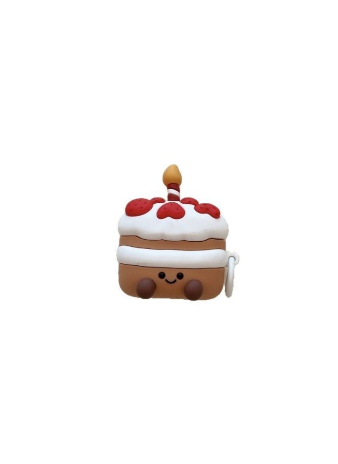 Generic - Funny Creative Three-dimensional Birthday Cake For Apple AirPods1/2 Bluetooth Headset Pro Protective Cover 3/4 For Soft-Color:Birthday Cake Cartoon-Applicable Models:Airpods 3rd Generation - Image 1