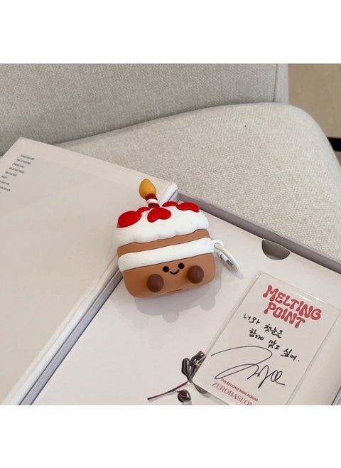 Funny Creative Three-dimensional Birthday Cake For Apple AirPods1/2 Bluetooth Headset Pro Protective Cover 3/4 For Soft-Color:Birthday Cake Cartoon-Applicable Models:Airpods 3rd Generation
