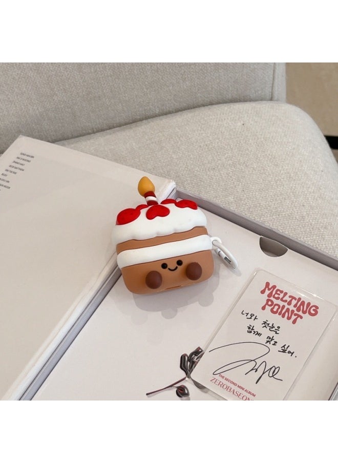 Generic - Funny Creative Three-dimensional Birthday Cake For Apple AirPods1/2 Bluetooth Headset Pro Protective Cover 3/4 For Soft-Color:Birthday Cake Cartoon-Applicable Models:Airpods 3rd Generation - Image 1