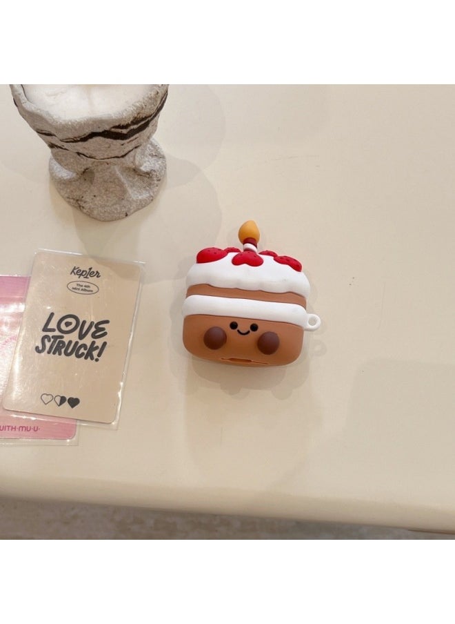 Generic - Funny Creative Three-dimensional Birthday Cake For Apple AirPods1/2 Bluetooth Headset Pro Protective Cover 3/4 For Soft-Color:Birthday Cake Cartoon-Applicable Models:Airpods 3rd Generation - Image 1