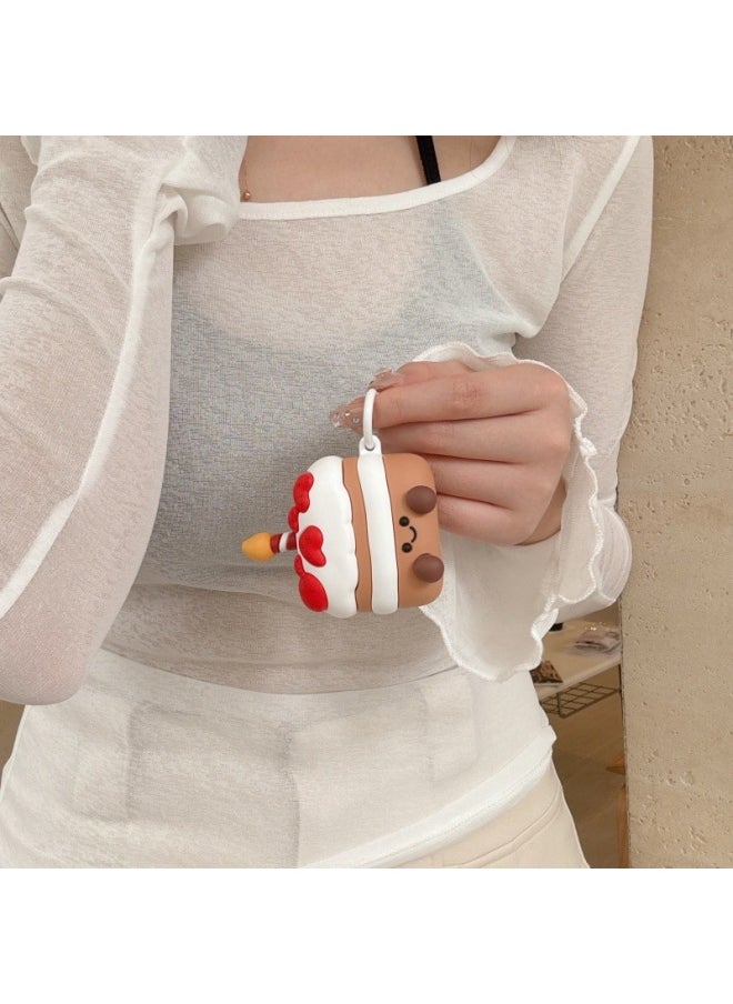 Generic - Funny Creative Three-dimensional Birthday Cake For Apple AirPods1/2 Bluetooth Headset Pro Protective Cover 3/4 For Soft-Color:Birthday Cake Cartoon-Applicable Models:Airpods 3rd Generation - Image 1