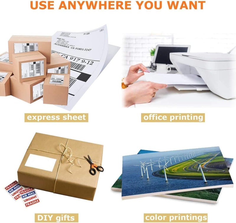 A4 Glossy Sticker Paper - 20 Sheets - Printing, Sticker Making, Office Stickers, Mailing - Image 3