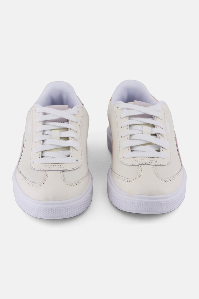 PUMA Women Lajla T-Toe Corduroy Lace Up Outdoor Shoes, Off White - Image 4