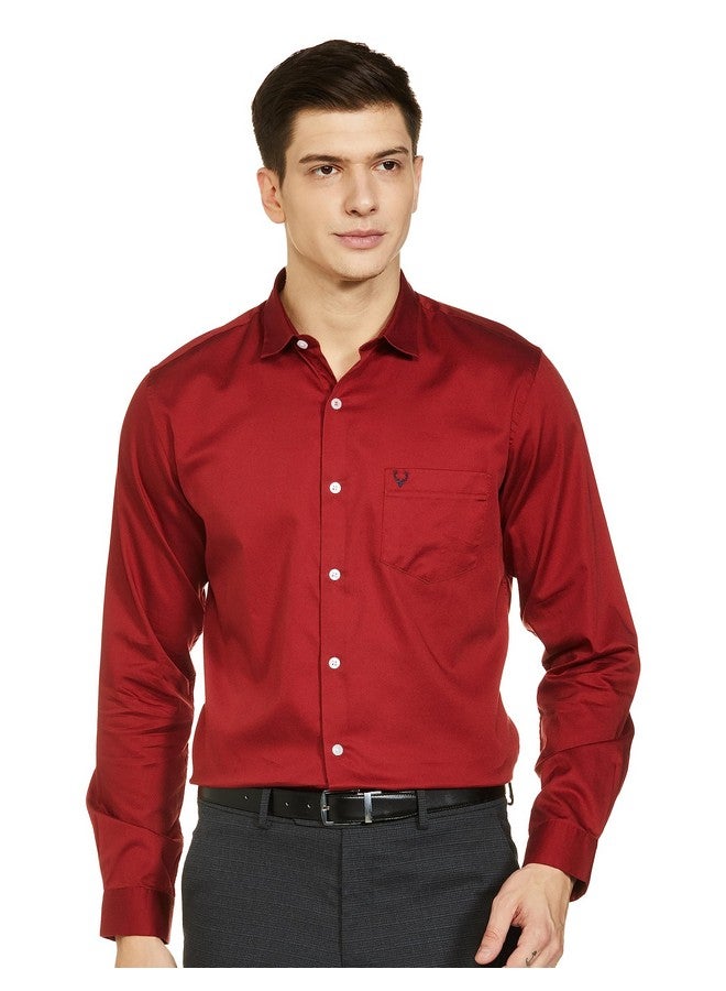 ألين سولي قميص ألين سولي رجالي بقصّة عادية (ASSFQSPF328286_Rust 39) - Image 1