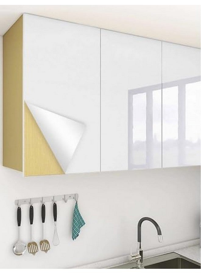 SUNBIRD Clear Kitchen Sticker, Waterproof Cupboard Sticker for Home Oil Proof Wallpaper (23in x 15 ft, Glossy White Vinyl) - Image 3