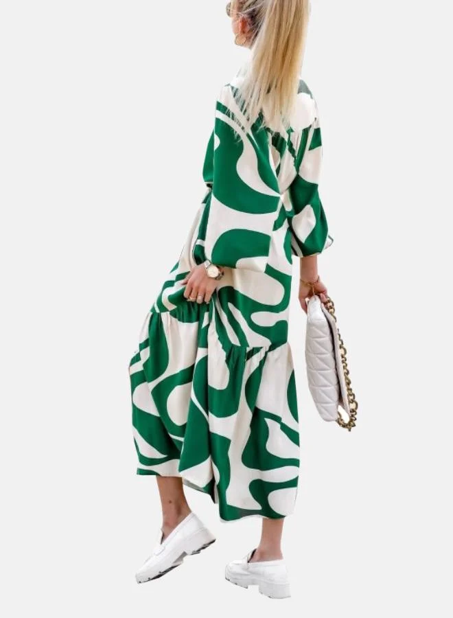 YUNIQEE Abstract Print Dress