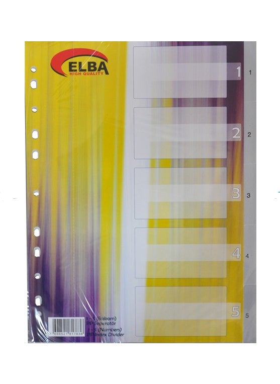 Bafix Separator Plastic 1-5 Numbers 