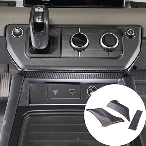 TINKI Auto Center Console Decorative Panel Compatible for Land Rover Defender 90 110 130 2020 2021 2022 2023 Car Indoor Decoration Cover Trim Interior Accessories (Style 1, Carbon Fiber) - Image 3