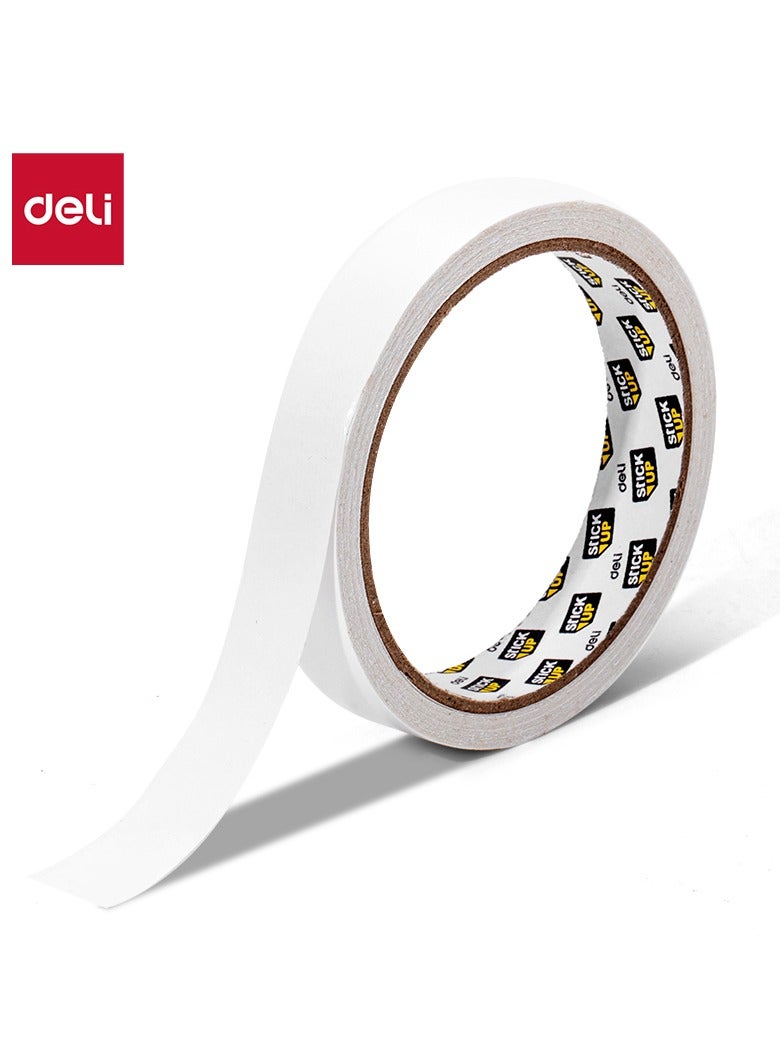 Deli EA364 Double-Sided Tape 18mm×10y, 16 Rolls – ideal for crafts, mounting & office use - Image 1