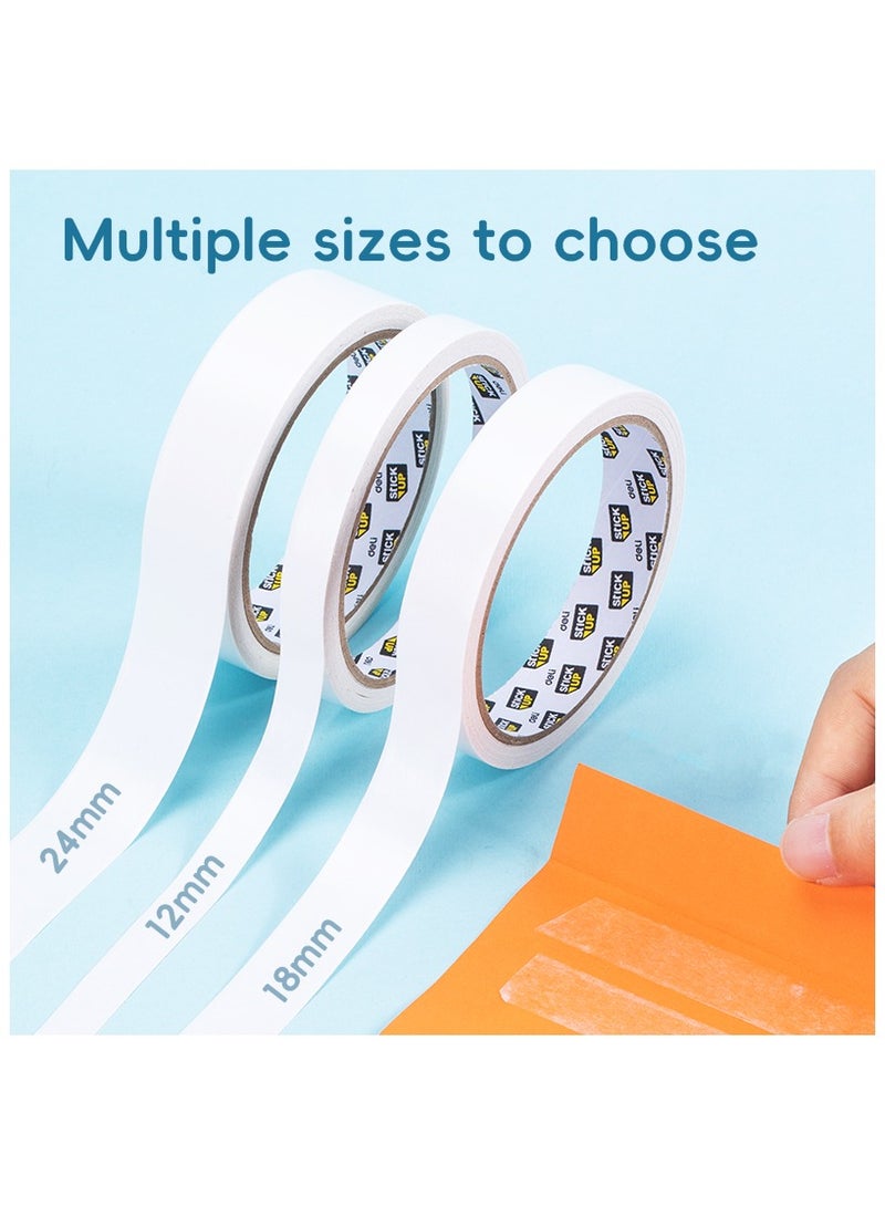 Deli EA364 Double-Sided Tape 18mm×10y, 16 Rolls – ideal for crafts, mounting & office use - Image 5
