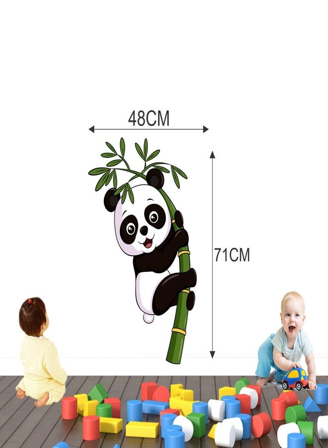 Sticker Yard Cute Panda On Bamboo PVC Vinyl Wall Sticker for Home Decor/Decoration - Living Room, Bedroom, Kids Room (Multicolor, Size: 48X71 CM) - Image 4