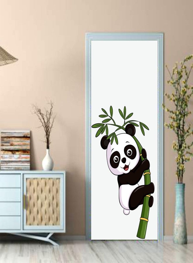 Sticker Yard Cute Panda On Bamboo PVC Vinyl Wall Sticker for Home Decor/Decoration - Living Room, Bedroom, Kids Room (Multicolor, Size: 48X71 CM) - Image 1