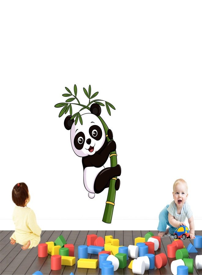 Sticker Yard Cute Panda On Bamboo PVC Vinyl Wall Sticker for Home Decor/Decoration - Living Room, Bedroom, Kids Room (Multicolor, Size: 48X71 CM) - Image 3