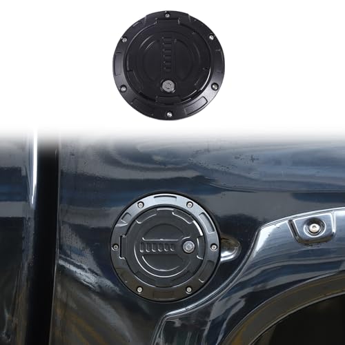 HAPPYHORSE Car Fuel Tank Cap Replacement Anti-theft Lock Cap Compatible with Toyot@ Tundra 2017-2021 Truck Door Locking Gas Tank Door Cap with Lock accessories (style B) - Image 1