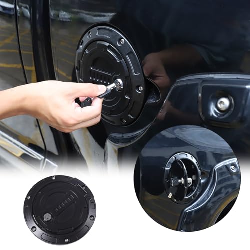 HAPPYHORSE Car Fuel Tank Cap Replacement Anti-theft Lock Cap Compatible with Toyot@ Tundra 2017-2021 Truck Door Locking Gas Tank Door Cap with Lock accessories (style B) - Image 3