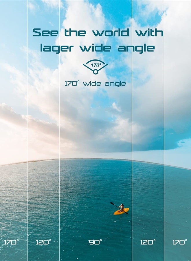 Apexcam Action Camera 4K Sports Cameras 20MP 40M WiFi Waterproof Underwater Camera with 2.4G Remote Control 2 Batteries 2.0'' LCD Ultra HD Cameras with Mounting Accessories Kit - Image 5