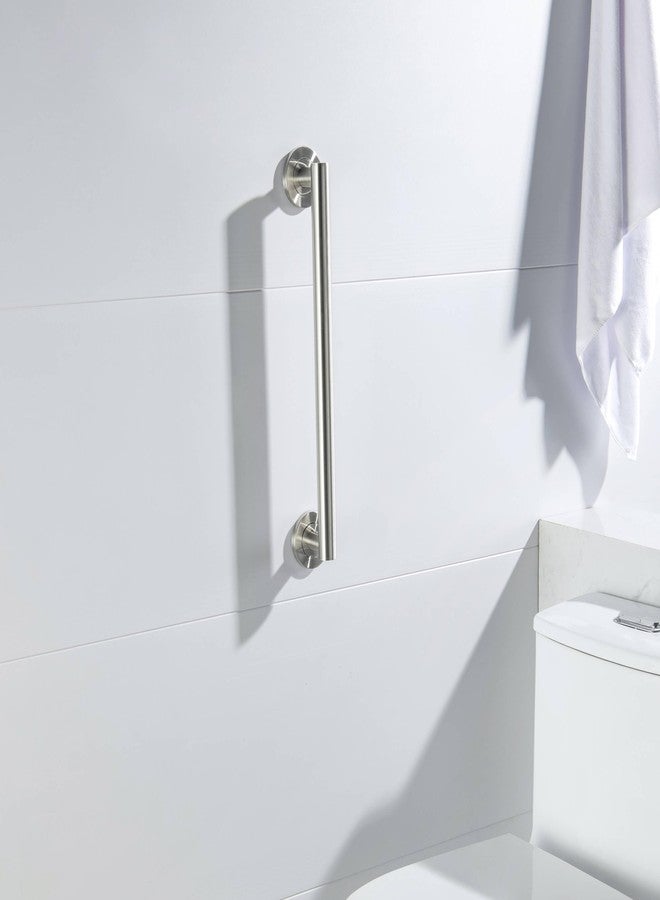 KIBI 18 Inch Stainless Steel Grab Bar for Bathtubs and Showers | Straight Shaped Grab Bar, Shower Safety Bathroom Grab Bars for Seniors, Anti Slip Shower Handles for Elderly, Brushed Nickel - Image 4