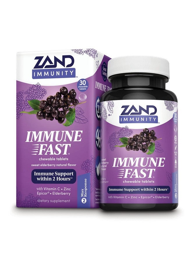 ZAND Immune Fast Elderberry Chews ; Boosts Immune Response & Cell Activity W/Epicor* & Vitamin C 30 Tablets 10 Serv. - Image 3