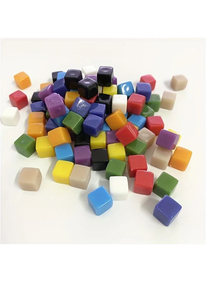 100 Pieces Clear Acrylic Dice 8mm Square Cube for Board Game - Image 5