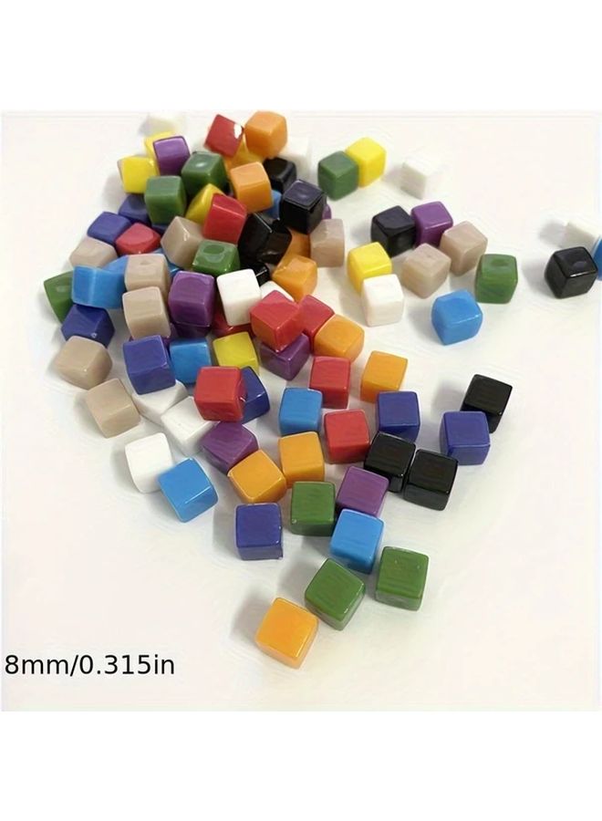 100 Pieces Clear Acrylic Dice 8mm Square Cube for Board Game - Image 3