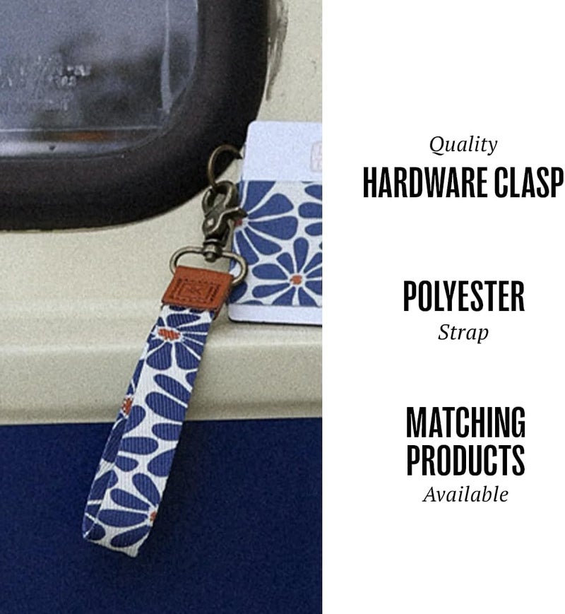 Thread Wallets Wrist Lanyard Strap for Men & Women, Wristlet Keychain for Badge, Wallet, and Phone Wrist Strap (Emmeline Navy) - Image 1