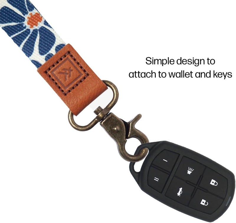 Thread Wallets Wrist Lanyard Strap for Men & Women, Wristlet Keychain for Badge, Wallet, and Phone Wrist Strap (Emmeline Navy) - Image 2
