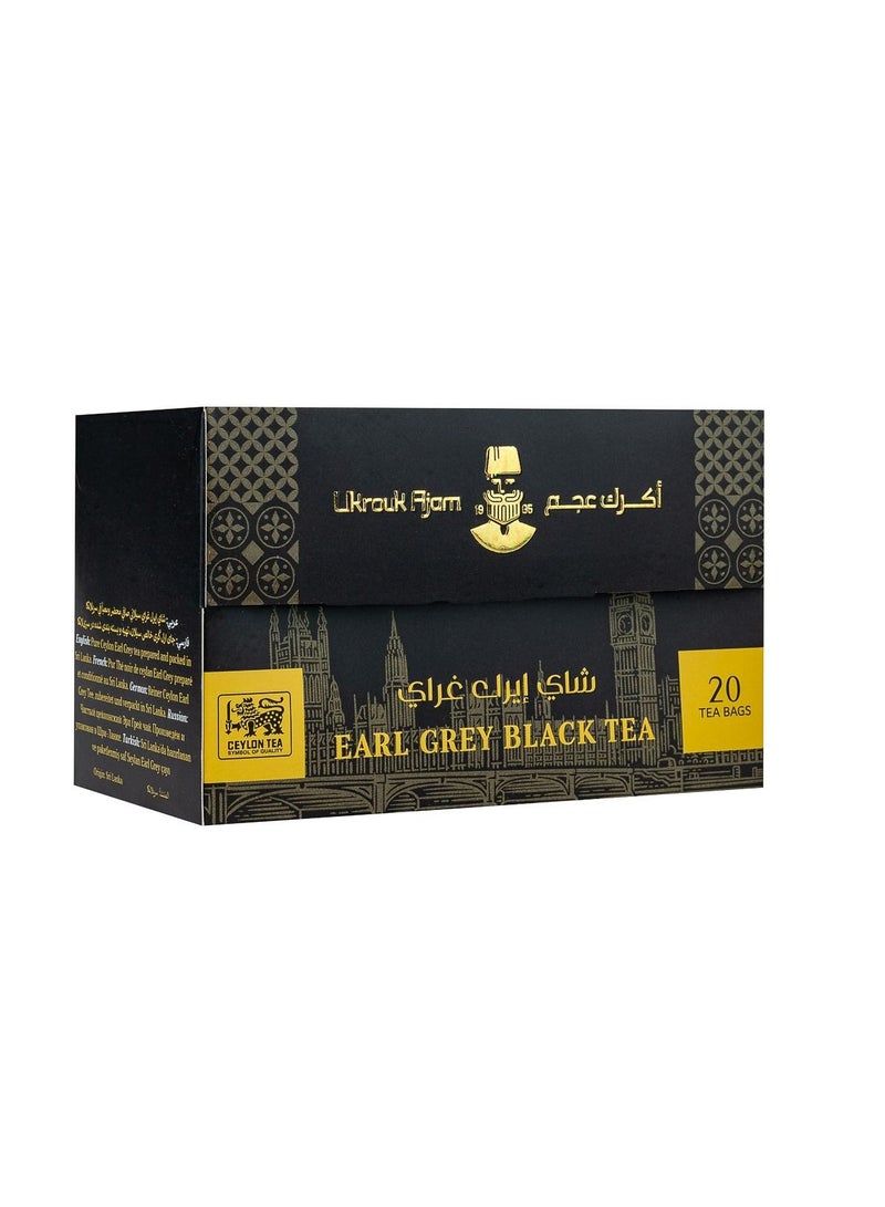 Ukrouk Ajam Ukrouk Ajam Earl Grey Black Tea (20 Teabags)  - Image 1