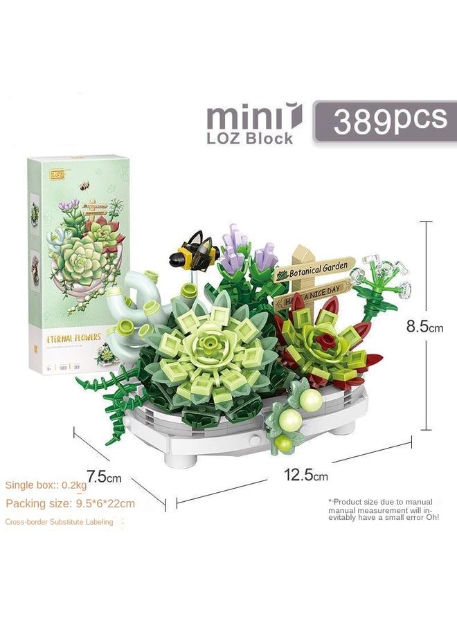 Bluejw Loz Li Zhi 1657 Building Blocks Flower Small Particles Handmade Assembled Diy Eternal Flower Girl Creative Toy Gift - Image 1