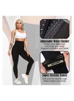 Excefore High Waist Corset Leggings, Gym Leggings ​Women Hourglass Body Shaping Trainer（S）  - Image 3