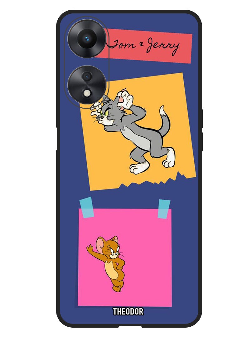 Theodor Protective Case Anti Scratch Shock Proof Bumper Cover For Oppo A98 Tom & Jerry - Image 1