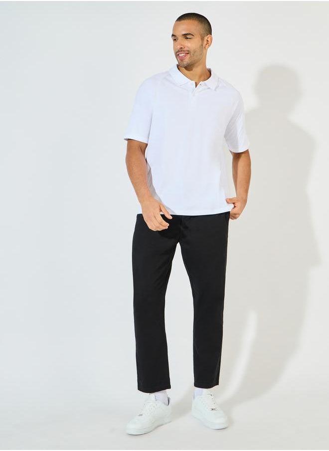 Styli Oversized Heavy Cotton Jersey Raglan Polo  - Image 2