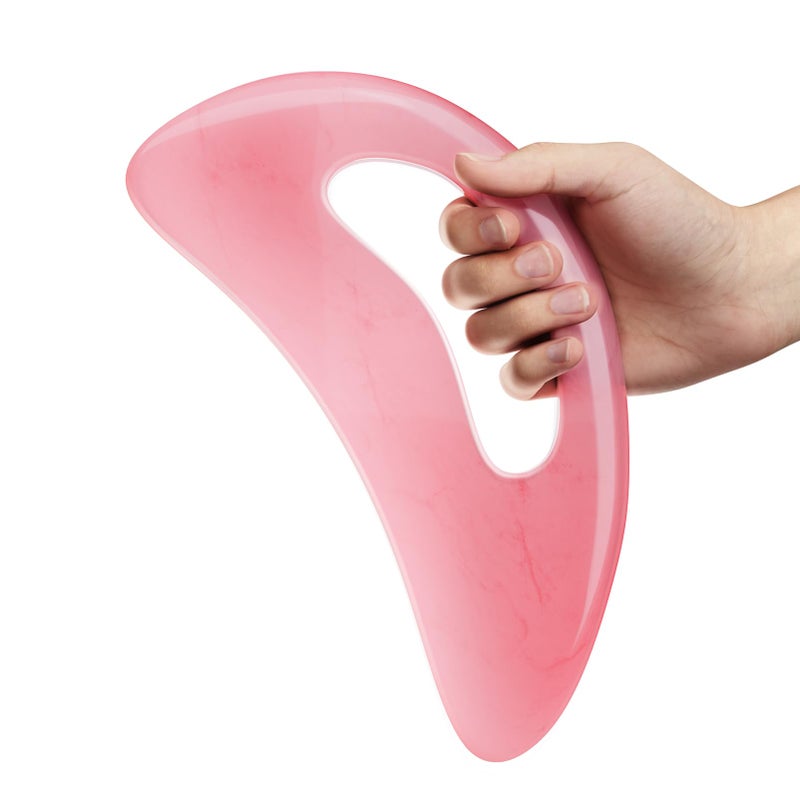 AICNLY Large Gua Sha Massage Tool Lymphatic Drainage Massager Muscle Scraping Massage Tools Body Sculpting Anti Cellulite Tools for Man and Women Pink
