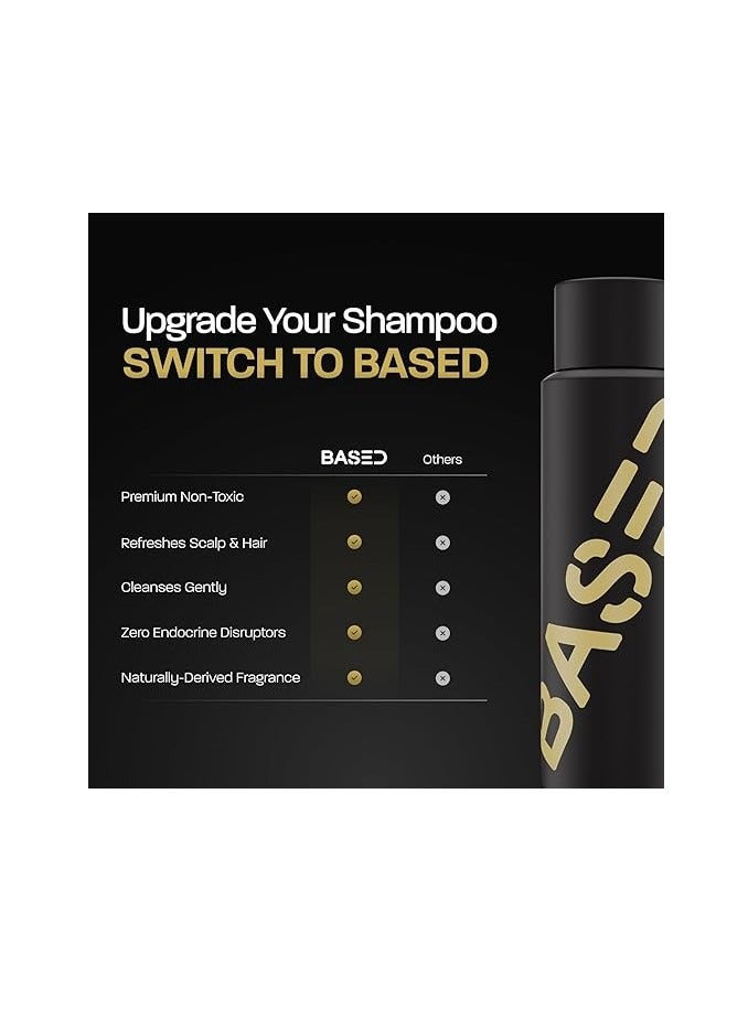 BASED Rejuvenating Shampoo with Aloe Vera, Peppermint Oil, u0026 Coconut Oil, Cleansing Shampoo for Men, No Sulfates, Parabens or Phthalates, Quality Men’s Hair Care, 8.34 fl oz Bottle (Pack of 1) - Image 5